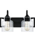 Bartley Medium 2-light Bath Light Matte Black