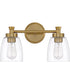 Henning 2-Light Vanity Satin Brass