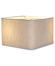 16x16x10 Rounded Corner Premiere Hardback Shallow Square Drum Lampshade Textured Oatmeal