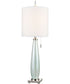 Confection Table Lamp Seafoam Green/Polished Nickel/a White Linen Shade
