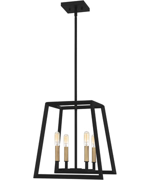 Tilly 4-light Pendant Matte Black