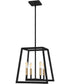 Tilly 4-light Pendant Matte Black