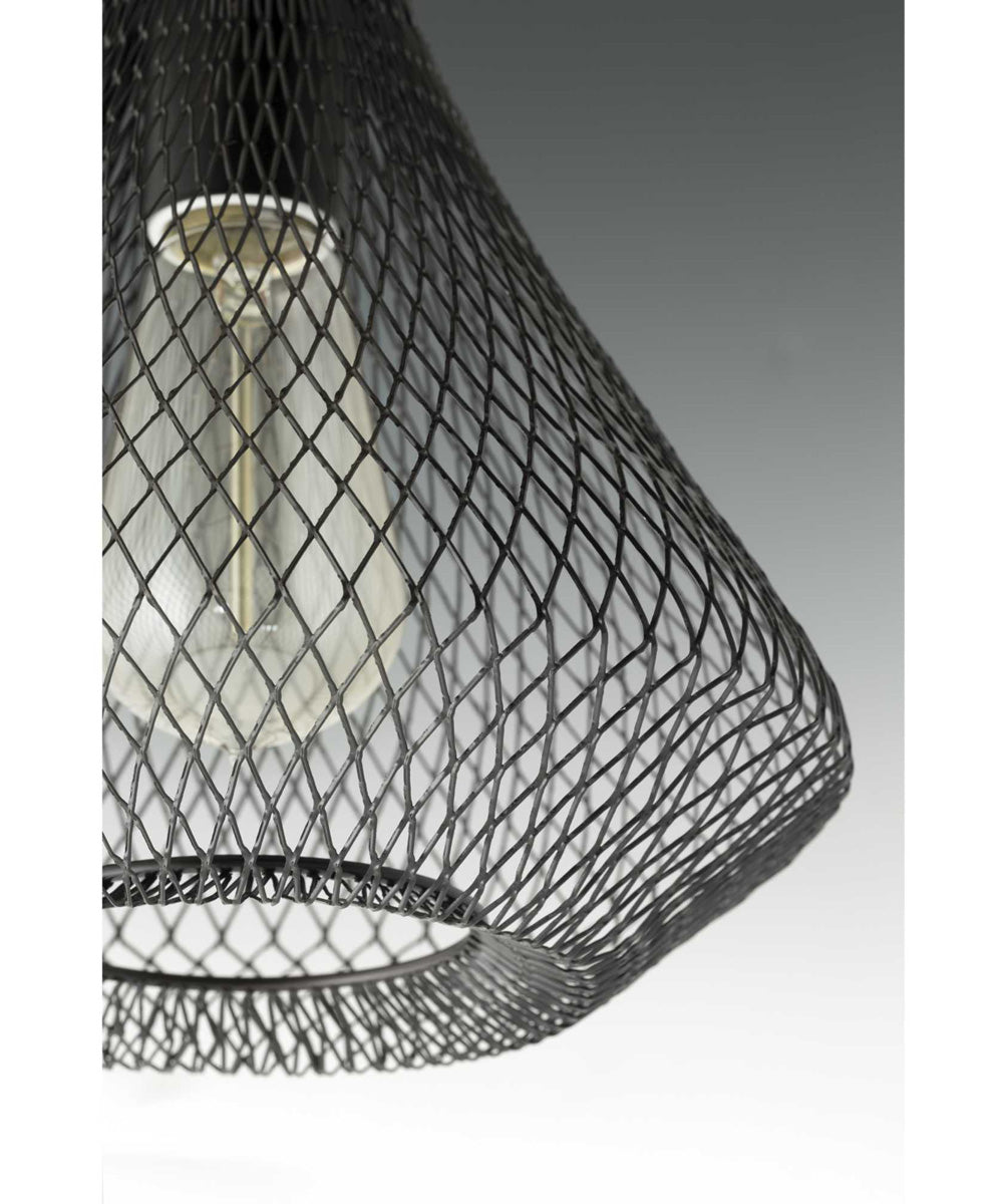 Mesh 1-Light Farmhouse Pendant Light Antique Bronze