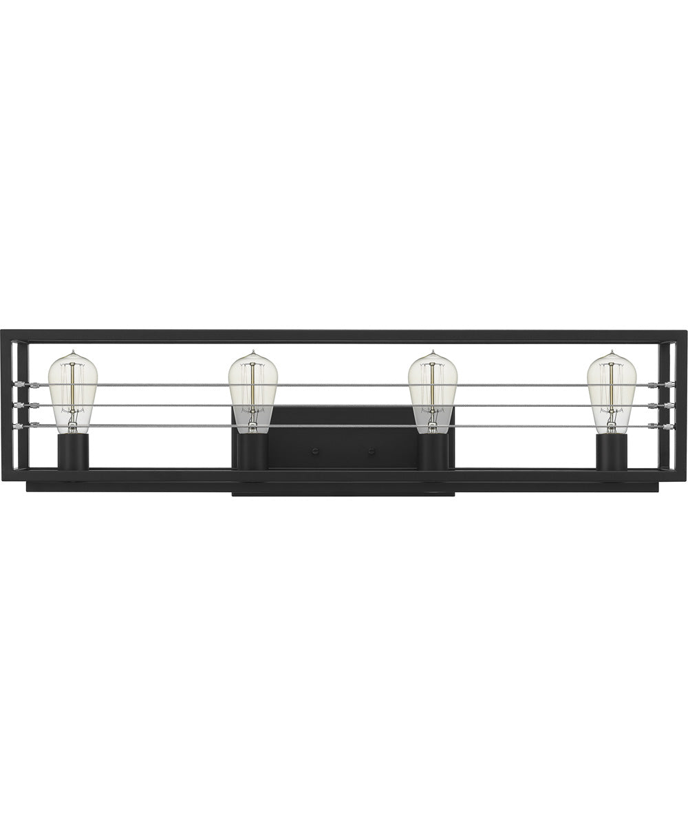 Awendaw Extra Large 4-light Bath Light Matte Black