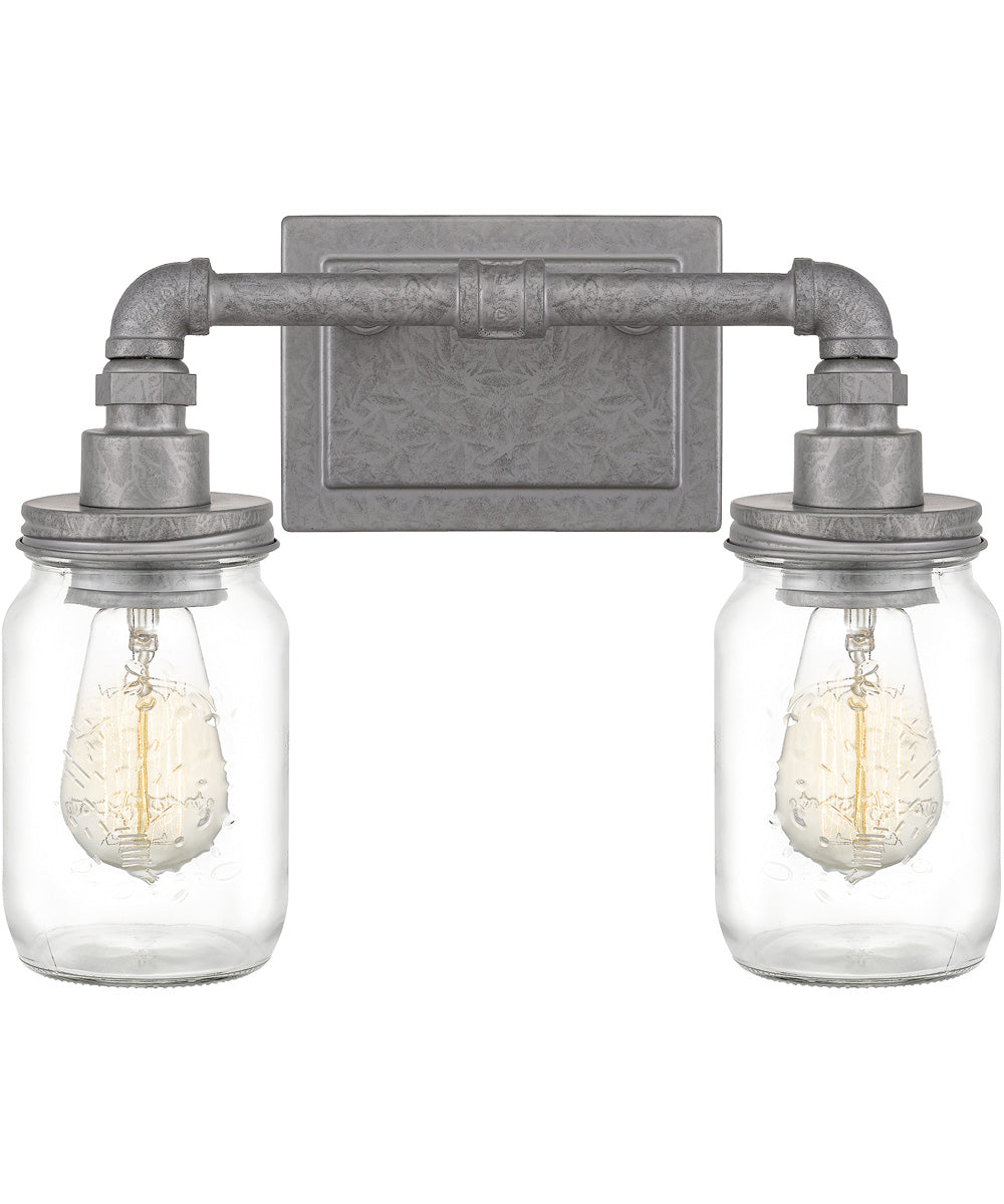 Squire Medium 2-light Bath Light Galvanized