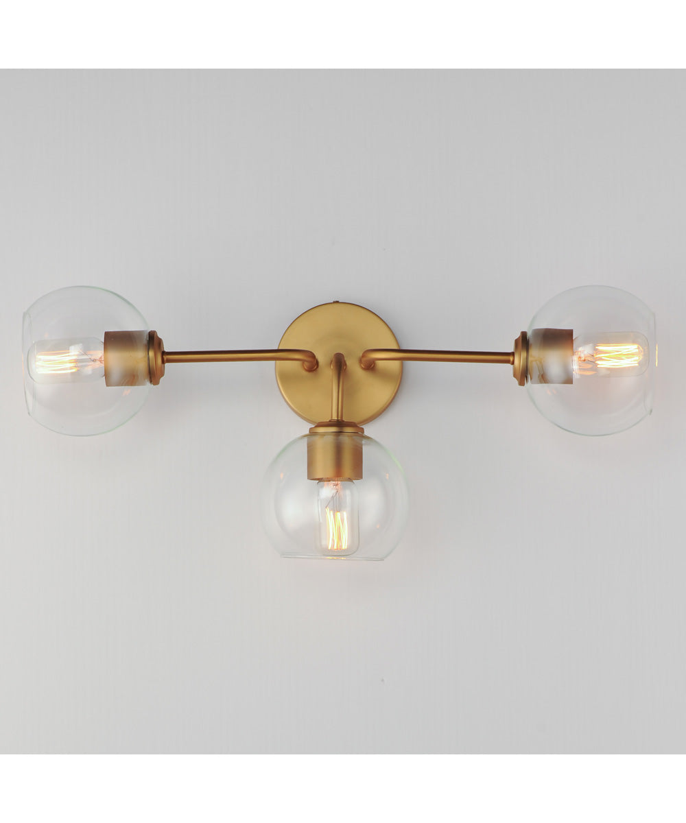 Knox 3-Light Bath Vanity Light Natural Aged Brass