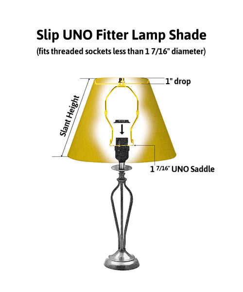 HomeConcept 8x16x12 Slip Uno Fitter Crisp Linen Twist Bell Lamp shade ...