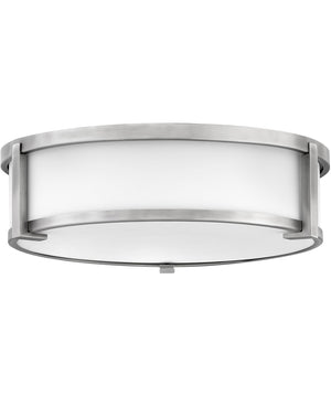 Lowell 3-Light Large Flush Mount in Antique Nickel