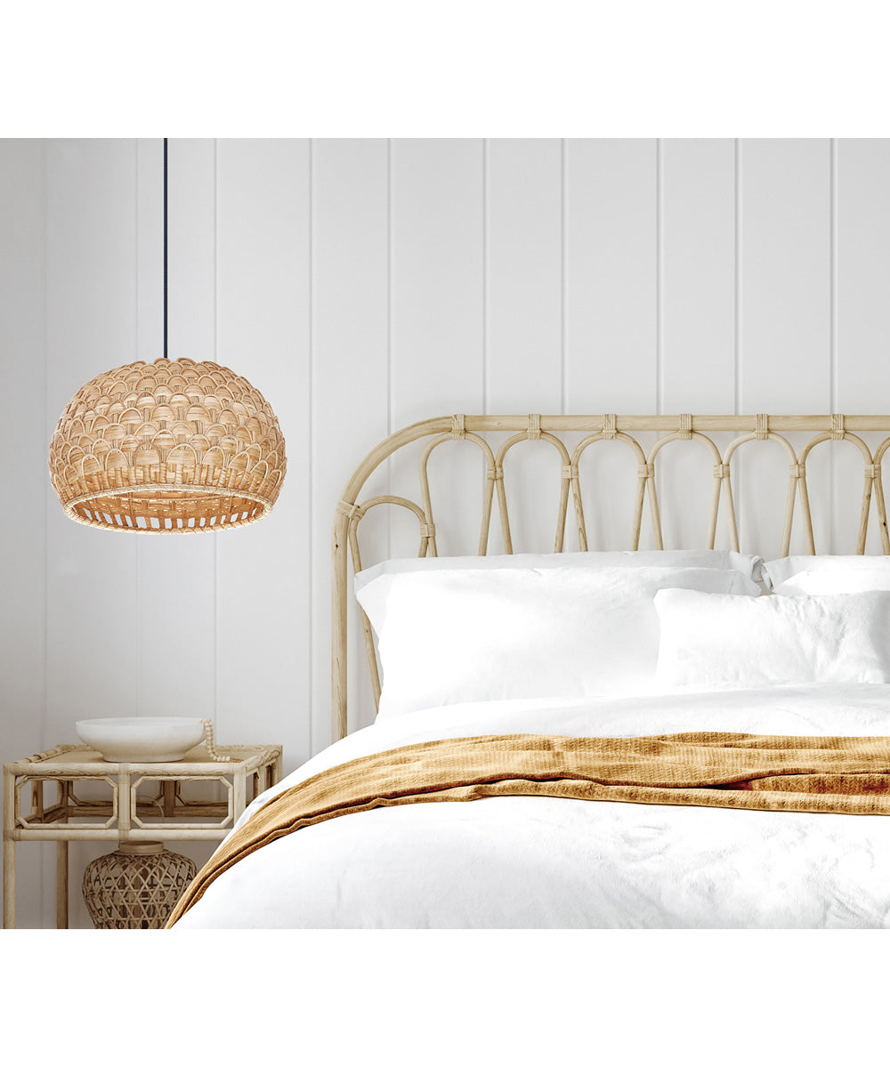 Tahiti 14 inch 1-Light Pendant Black