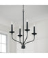 Wilder 4-Light Chandelier Matte Black
