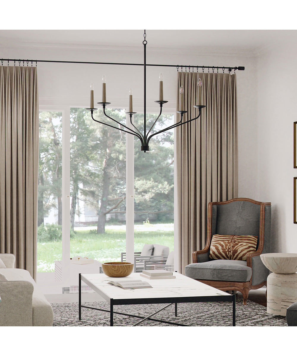 Wilder 6-Light Chandelier Matte Black