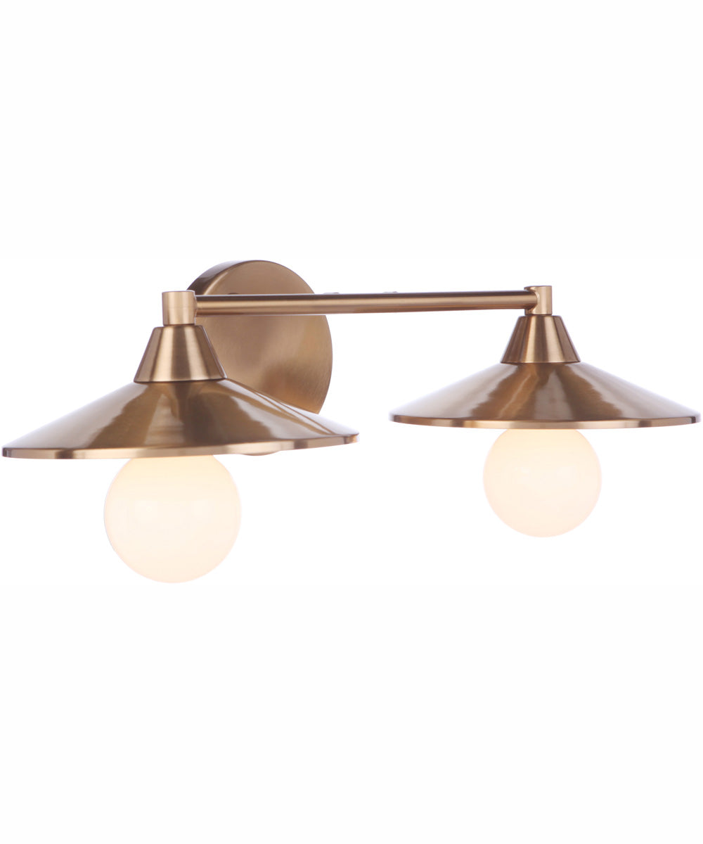 Isaac 2-Light Vanity Satin Brass