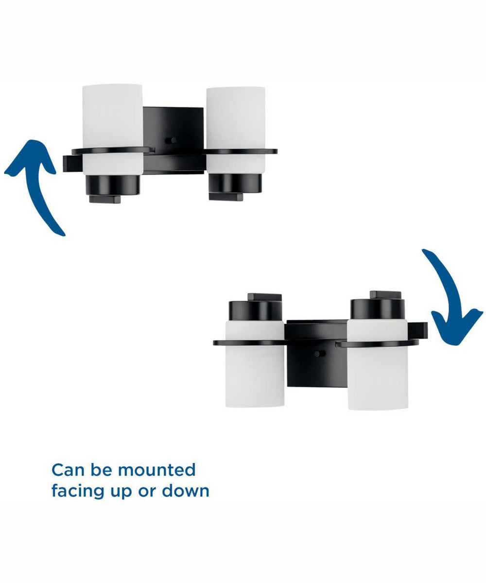 Reiss 2-Light Modern Farmhouse Vanity Light Matte Black