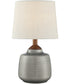 Lismore 1-Light Table Lamp Grey Ceremic Body/Fabric Shade