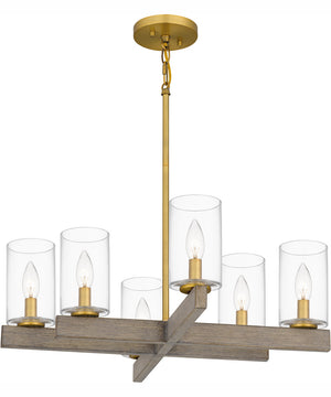 Warrington 6-light Chandelier Aged Brass
