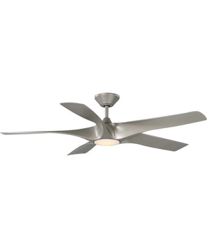 Vernal 60" 5-Blade Silver LED Wifi Transitional Indoor/Outdoor Smart DC Ceiling Fan Painted Nickel