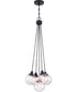 Que 5-Light Pendant Flat Black