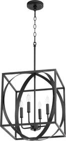 16"W 4-light Pendant Noir