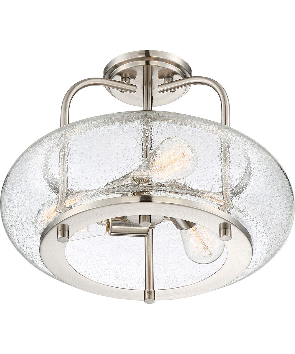 Trilogy Large 3-light Semi Flush Mount Brushed Nickel