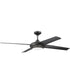 60" Moderne 1-Light LED Ceiling Fan (Blades Included) Espresso