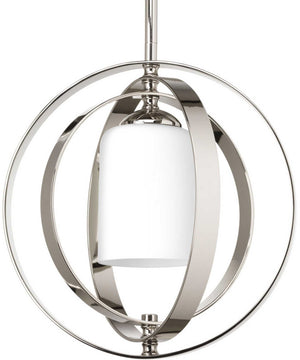 Equinox 1-Light Small Foyer Lantern Polished Nickel