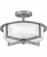 Baxley 3-Light Medium Semi-Flush Mount in Antique Nickel