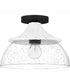 Otten Small 1-light Semi Flush Mount Matte Black