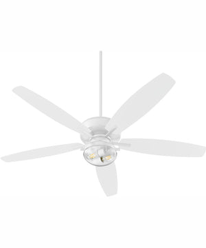 6" Breeze Patio 2-light LED Patio Indoor/Outdoor Ceiling Fan Studio White