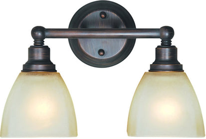 15"W Bradley 2-Light Bath Vanity Light Bronze