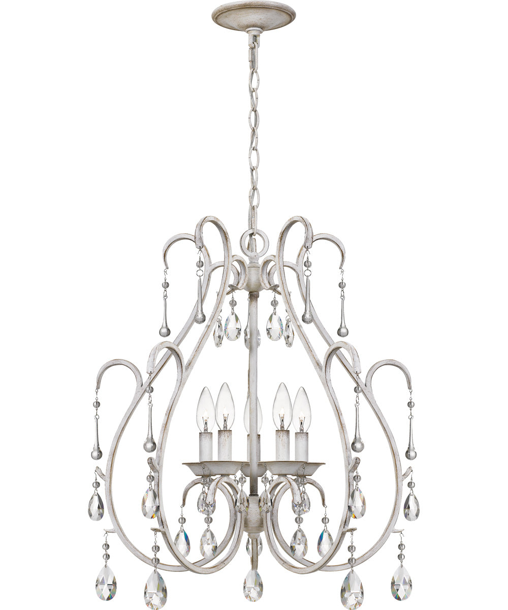 Blanca 5-light Chandelier Antique White