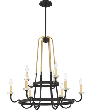 Tanner 9-light Chandelier Western Bronze