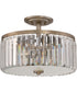 Mirage Medium 3-light Semi Flush Mount Vintage Gold