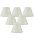 6"W x 5"H Set of 6 Hard Back Empire Candle Clip Lamp Shade Light Oatmeal