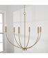 Ansley 6-Light Chandelier Aged Brass