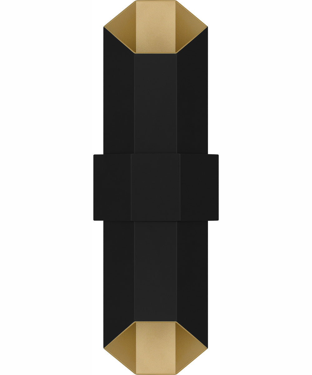 Chasm Large Outdoor Wall Light  Gold Coastal Armour Aluminum Matte Black