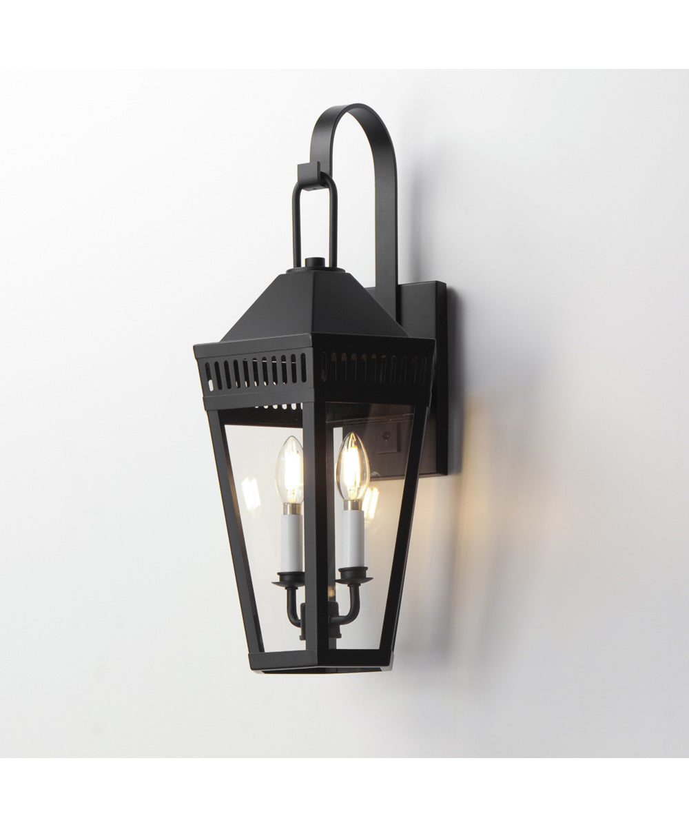 Oxford Outdoor 2-Light Wall Sconce Black