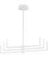 Pivot LED 6-Light Modern Style Chandelier with Downlight Satin White