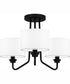 Quoizel Semi-Flush Mount Large 3-light Semi Flush Mount Matte Black