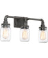 Squire Large 3-light Bath Light Rustic Black