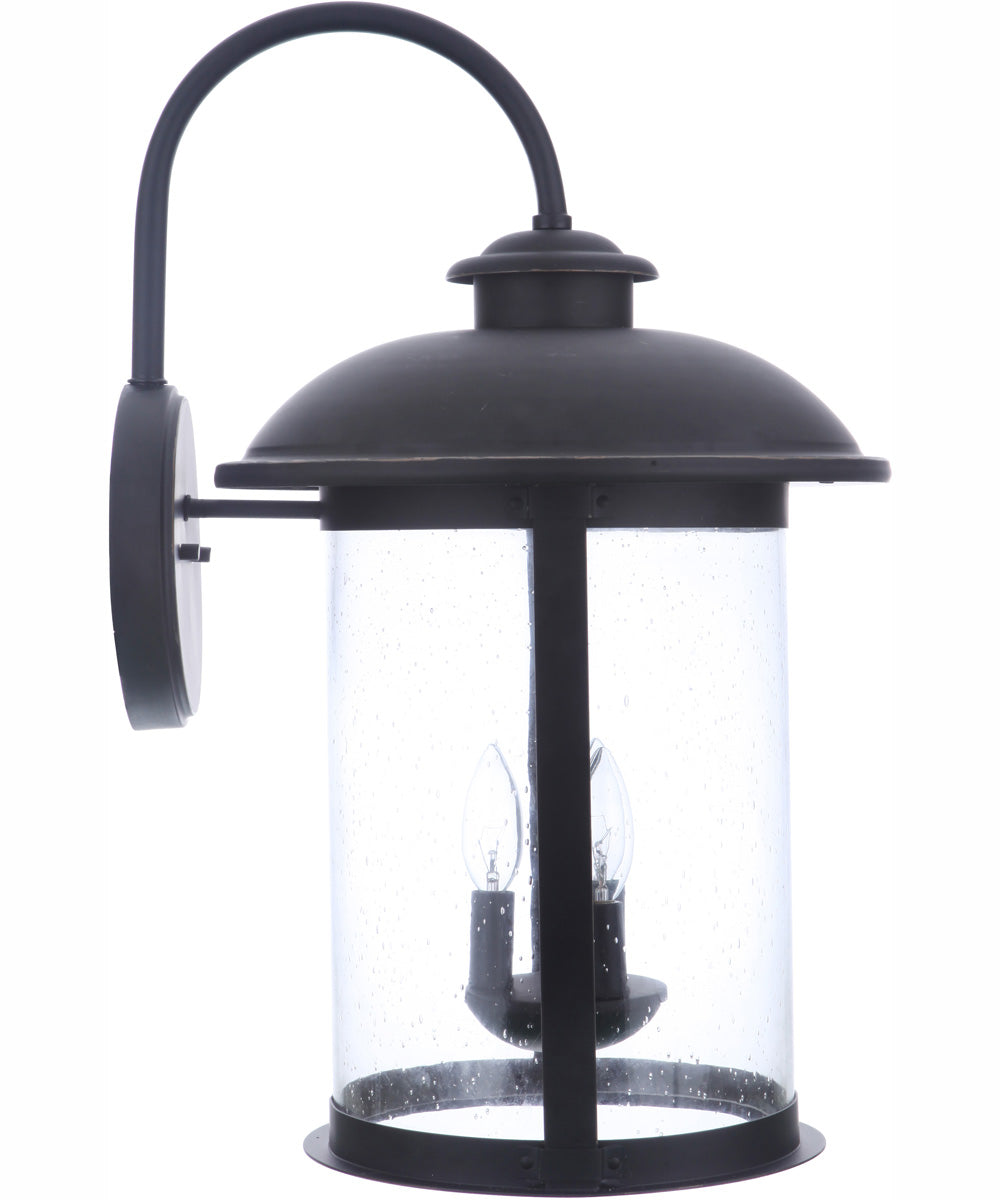 O'Fallon 3-Light Outdoor Wall Lantern Dark Bronze Gilded