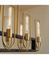 Howe 8-light Chandelier Textured Black w/ Aged Brass