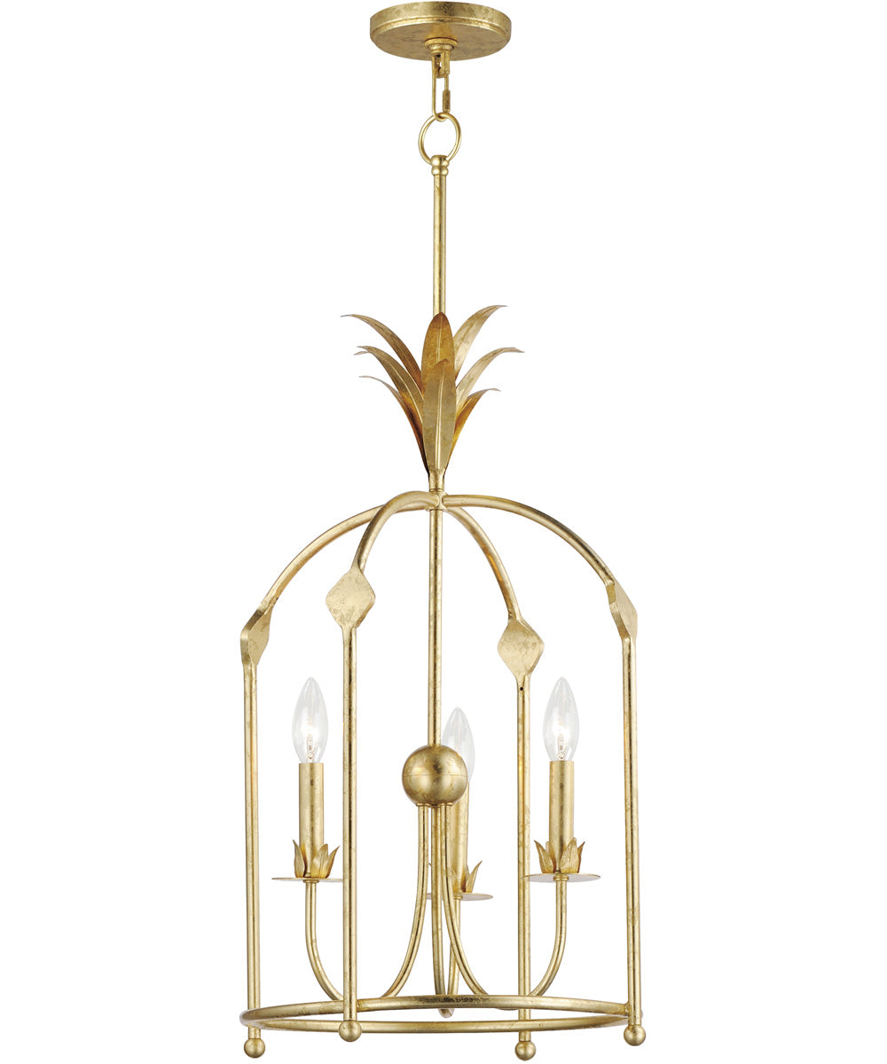Paloma 3-Light Foyer Pendant Gold Leaf