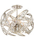 Crescent 4-light Semi Flush Mount Polished Nickel