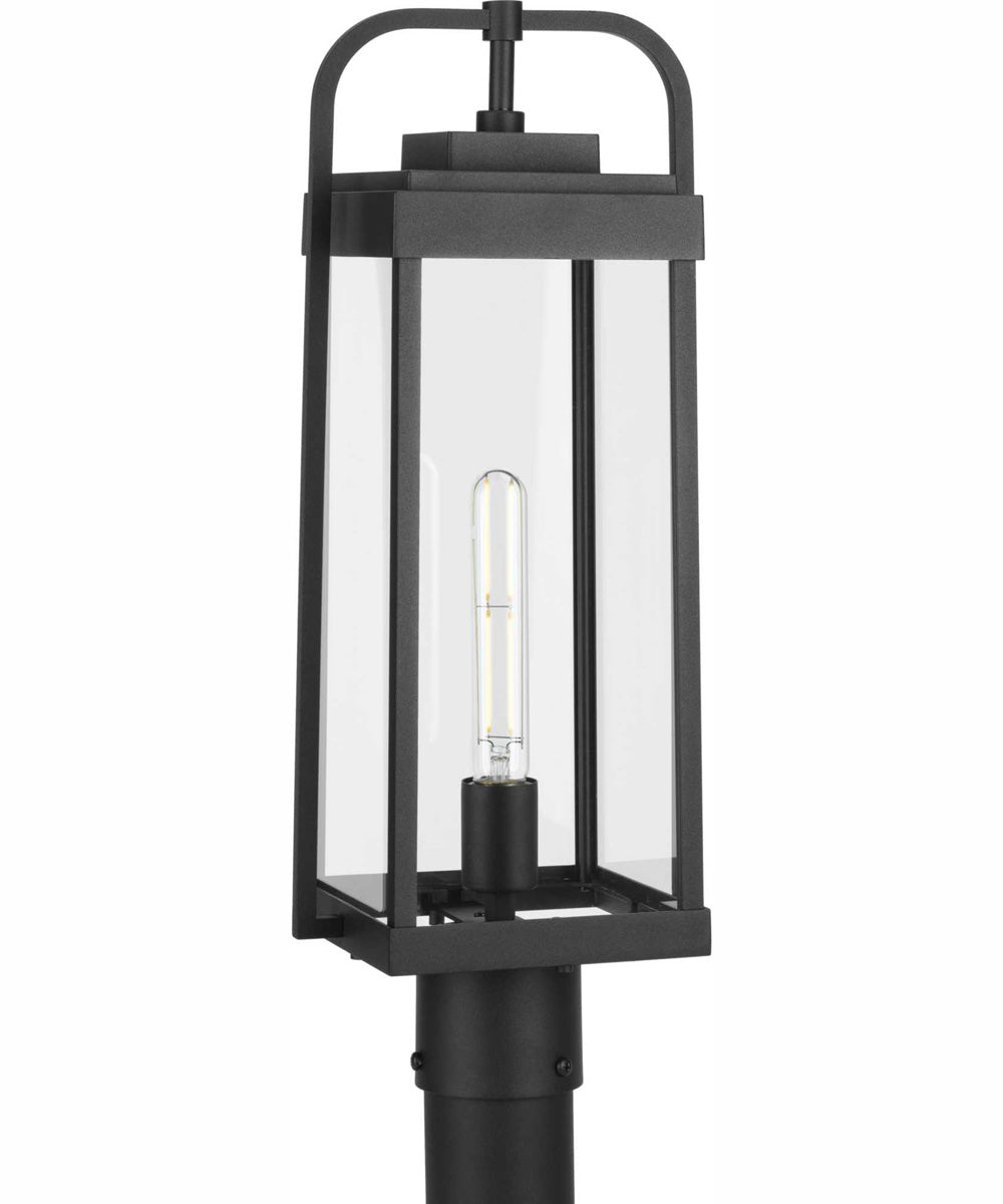 Walcott 1-Light Modern Farmhouse Outdoor Post Lantern Textured Black