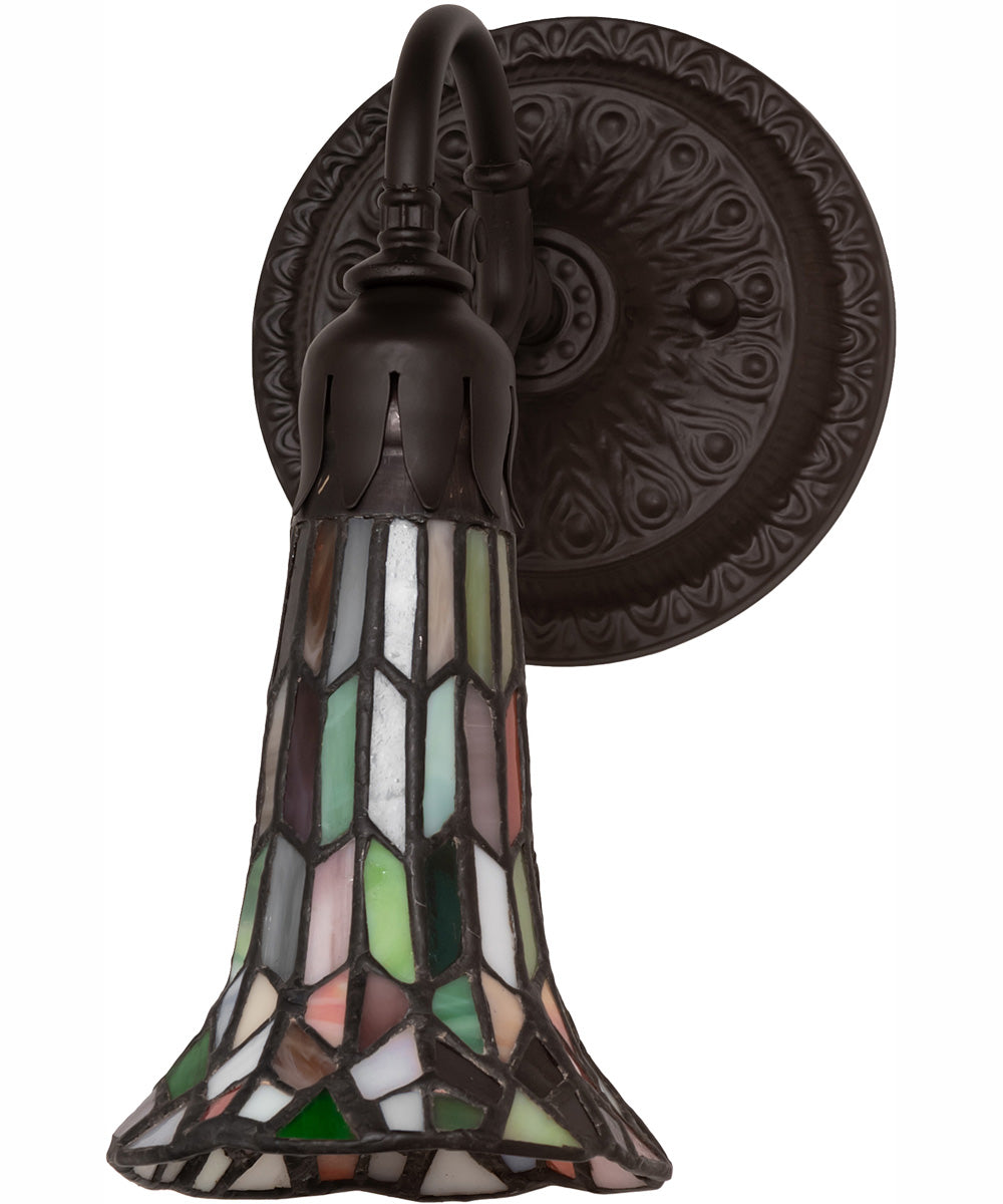 5.5" Wide Stained Glass Pond Lily Wall Sconce