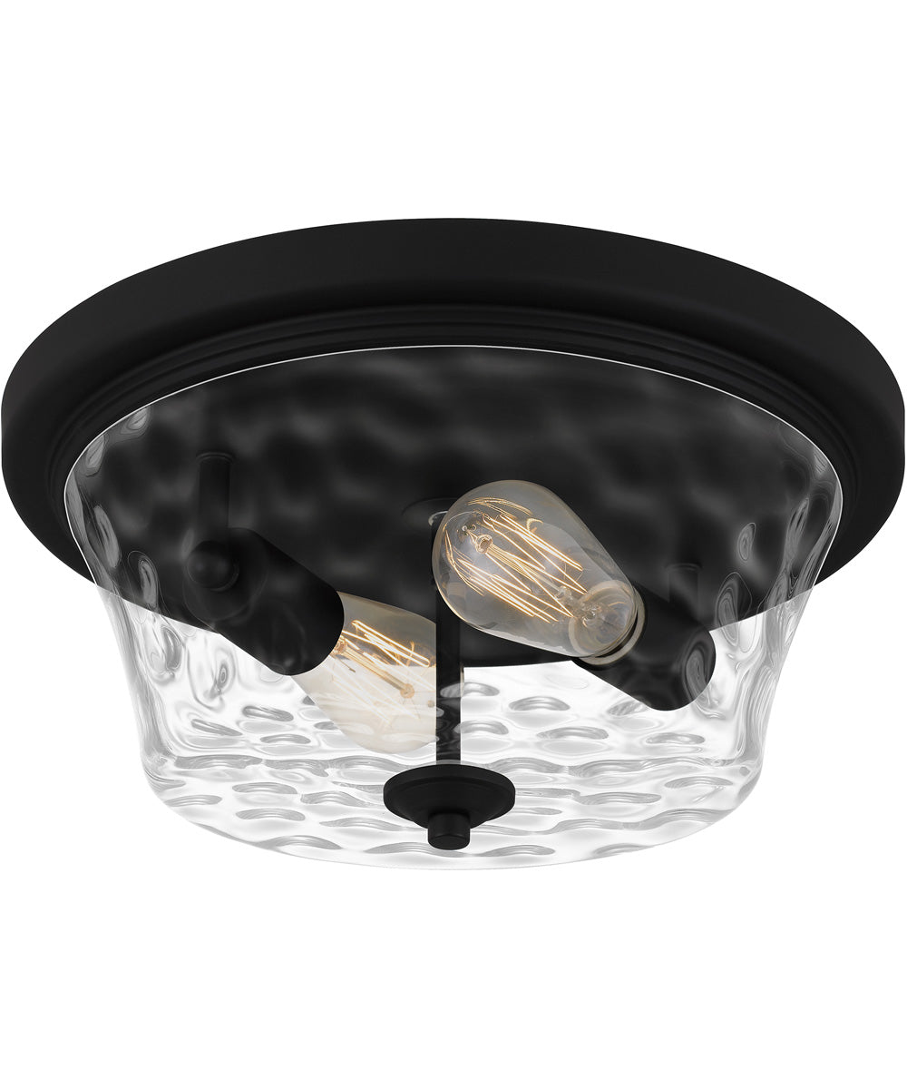 Acacia 2-light Flush Mount Matte Black