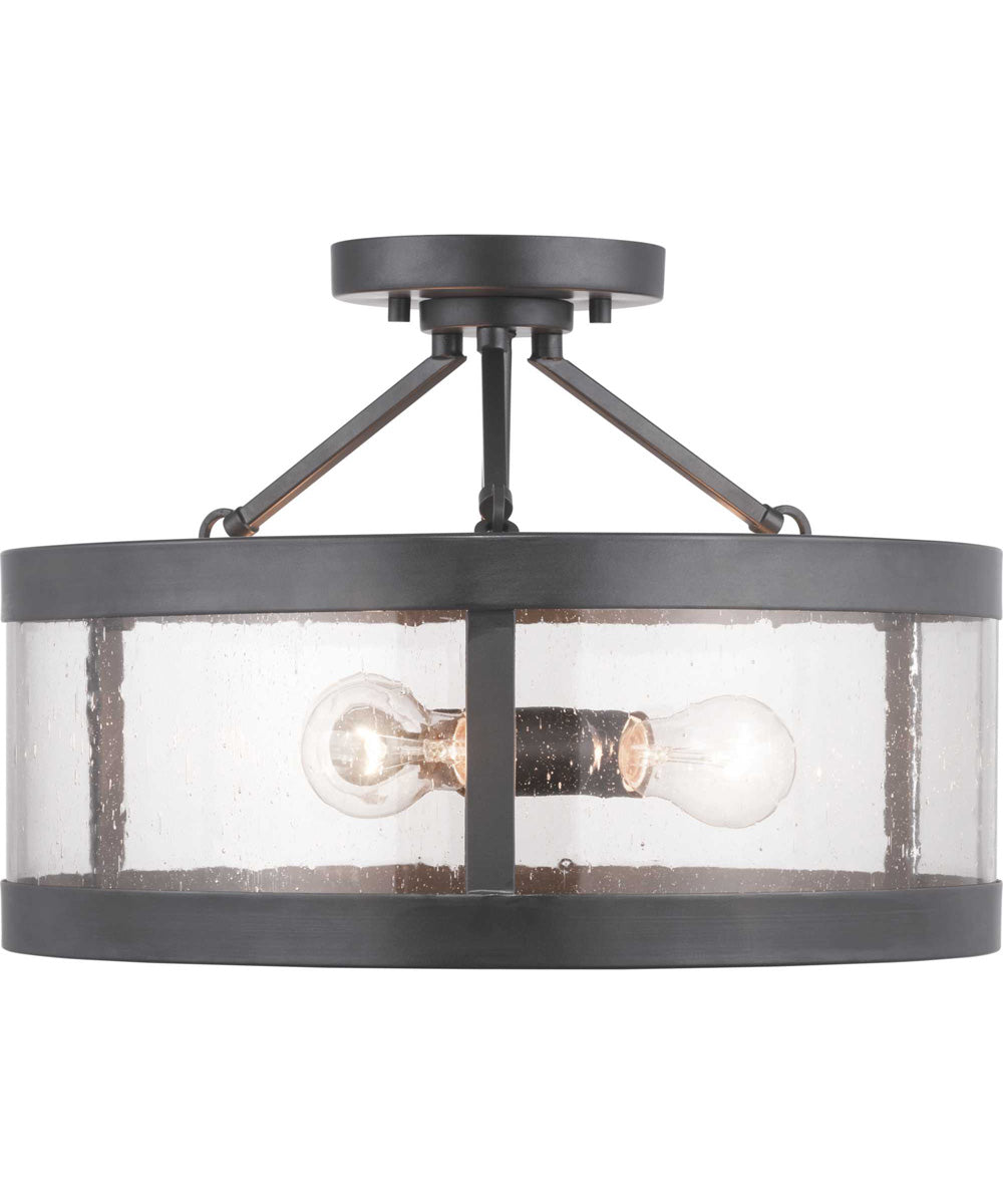 Gresham 3-Light Semi-Flush Convertible Graphite