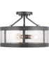 Gresham 3-Light Semi-Flush Convertible Graphite