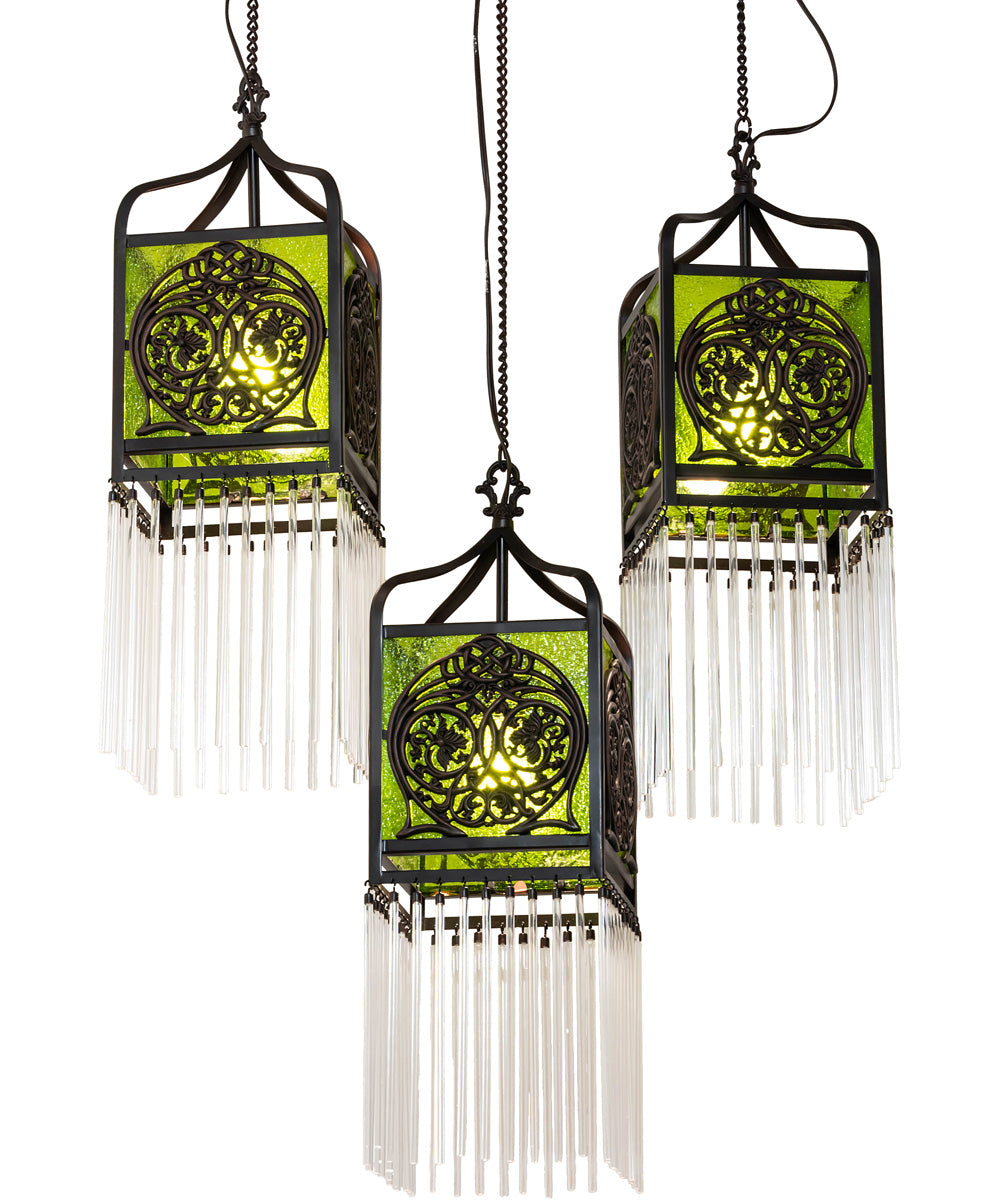 23" Long CeLightic Knot 3 Light Oblong Cascading Pendant