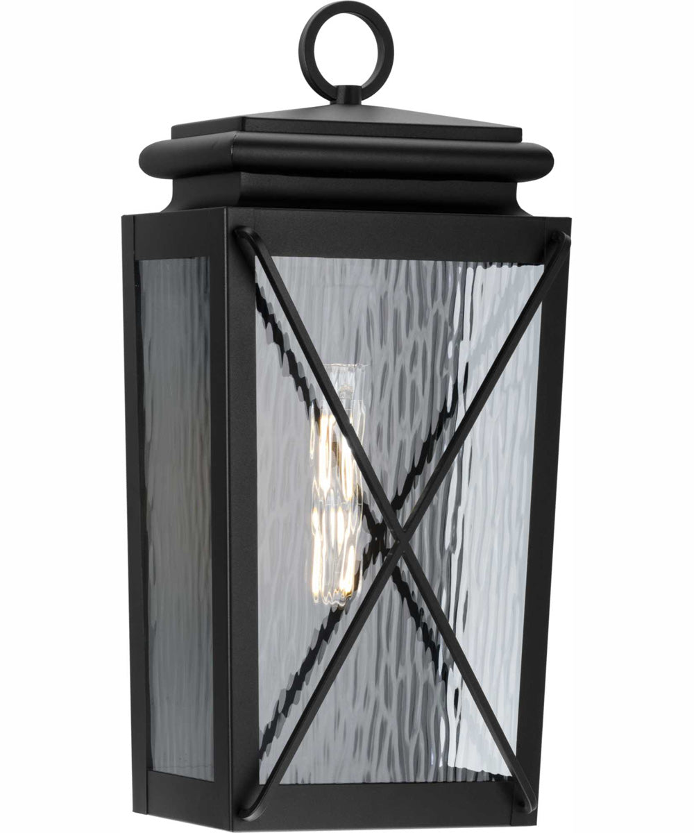 Wakeford 1-Light Transitional Outdoor Medium Wall Lantern Textured Black